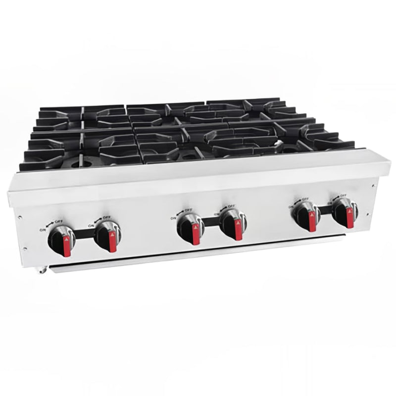 BakeMax Gas 6 Burner Hot Plate BAFA6M-36