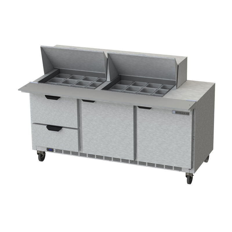 Beverage Air, SPED72HC-24M-2, Refrigerated Counter, Mega Top Sandwich / Salad Unit 