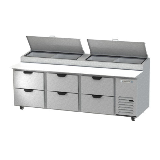 Beverage Air, DPD93HC-6, Refrigerated Counter, Pizza Prep Table 