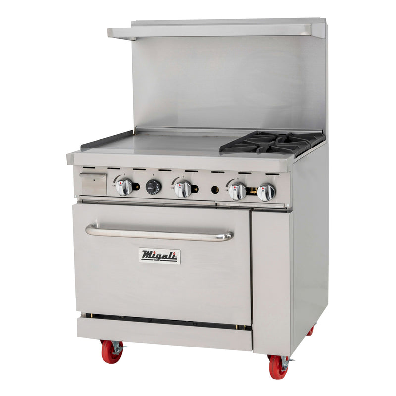 Migali, C-RO2-24GL-LP, Commercial Range with Oven 