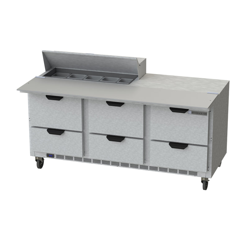 Beverage Air, SPED72HC-10C-6, Refrigerated Counter, Sandwich / Salad Unit 