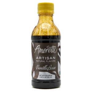 Natural Vanilla Bean Artisan Flavor 8 oz - Perfect For Pastry, Savory, Brewing, and more, Preservative Free, Vegan, Gluten Free, Kosher Pareve, No Artificial Sweeteners, Highly Concentrated