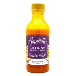 Natural Passion Fruit Artisan Flavor 8 oz - Use In Pastry, Savory, Brewing & Ice Cream Applications, Preservative Free, Vegan, Gluten Free, No Artificial Sweeteners, Highly Concentrated