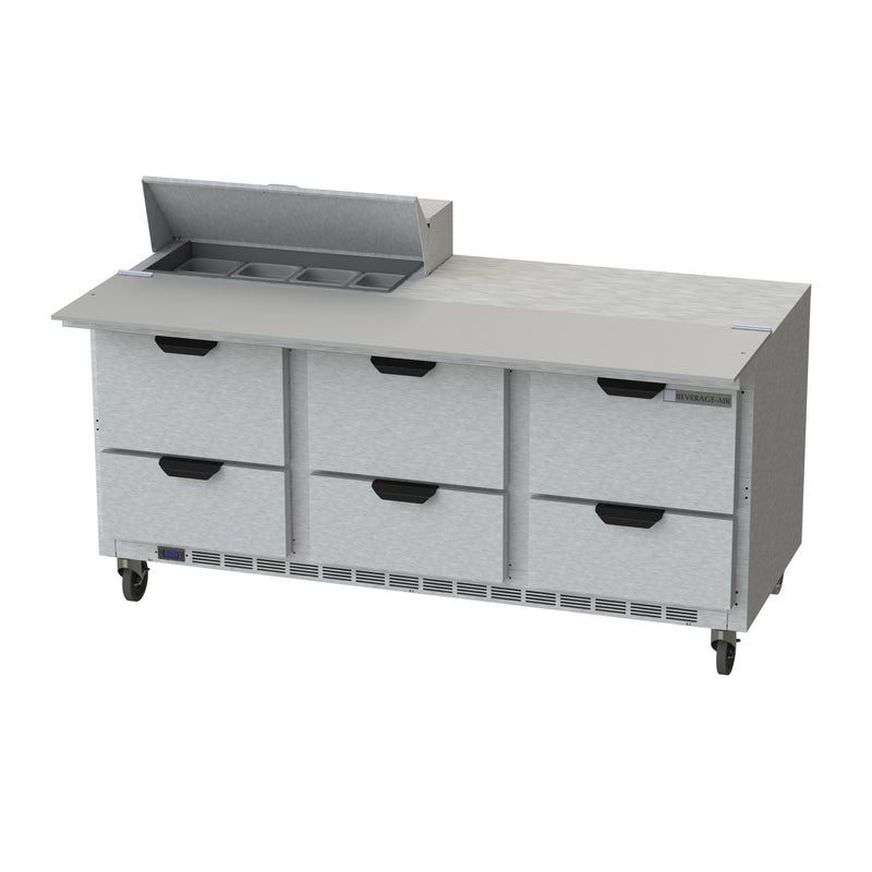 Beverage Air, SPED72HC-08C-6, Refrigerated Counter, Sandwich / Salad Unit 