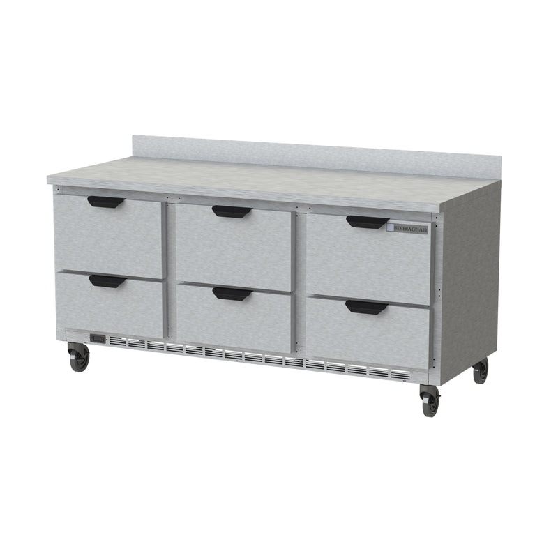 Beverage Air, WTRD72AHC-6, Refrigerated Counter, Work Top 