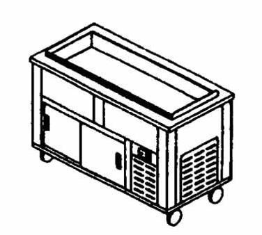 Piper Products/Servolift Eastern, 3-CB, Serving Counter, Cold Food 