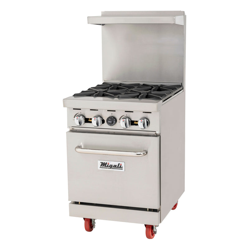 Migali, C-RO4-LP, Commercial Range with Oven 