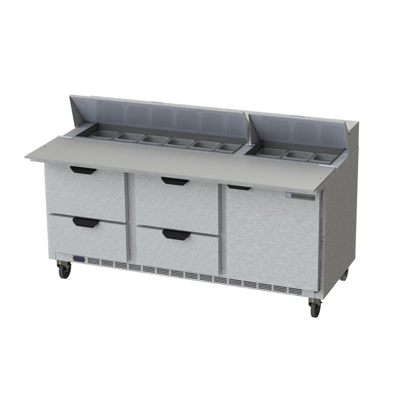 Beverage Air, SPED72HC-18C-4, Refrigerated Counter, Sandwich / Salad Unit 