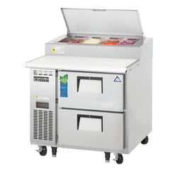 Everest Refrigeration 1 Section 2 Drawer Pizza Prep Table, 35 1/2" EPPR1-D2 - Quality Galore