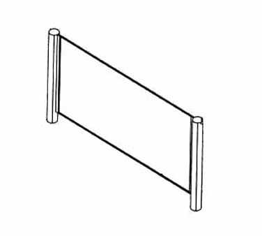 Piper Products/Servolift Eastern, SCPGC-32, Sneeze Guard, Stationary 