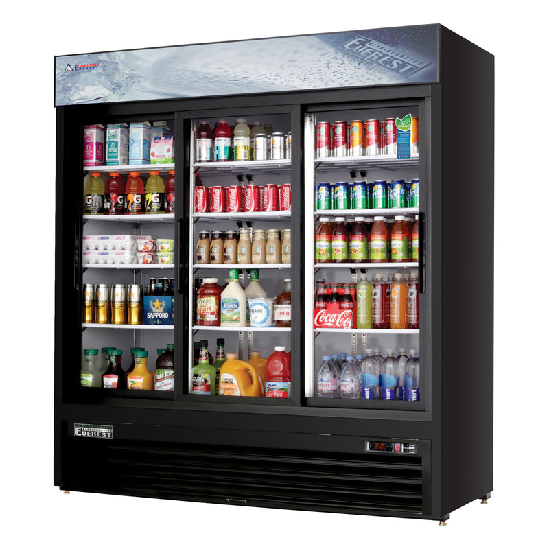 Everest Refrigeration, EMGR69B, Refrigerator, Merchandiser 