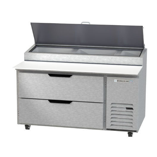 Beverage Air, DPD60HC-2, Refrigerated Counter, Pizza Prep Table 