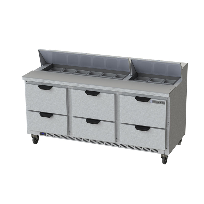 Beverage Air, SPED72HC-18-6, Refrigerated Counter, Sandwich / Salad Unit 