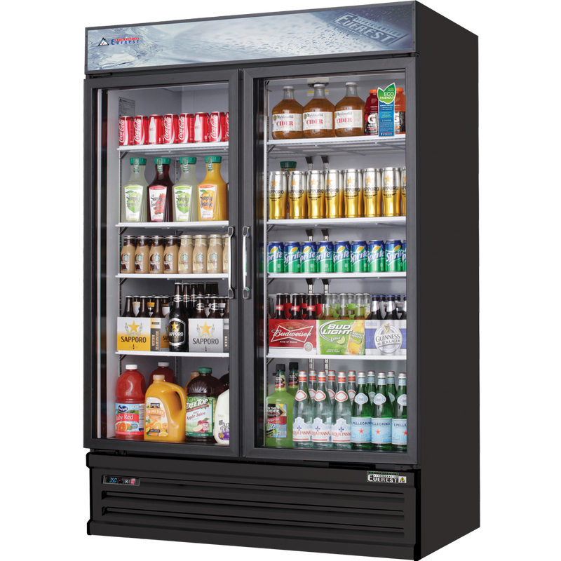 Everest Refrigeration, EMSGR48B, Glass Door Merchandiser Refrigerator 