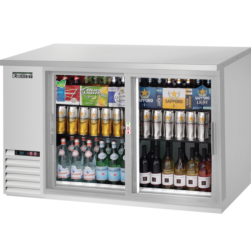 Everest Refrigeration 2 Glass Door Back Bar Cooler, 59