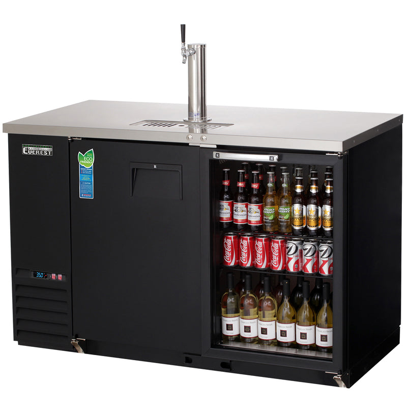 Everest Refrigeration 2 Door (1 glass) Back Bar & Beer Dispenser, 58