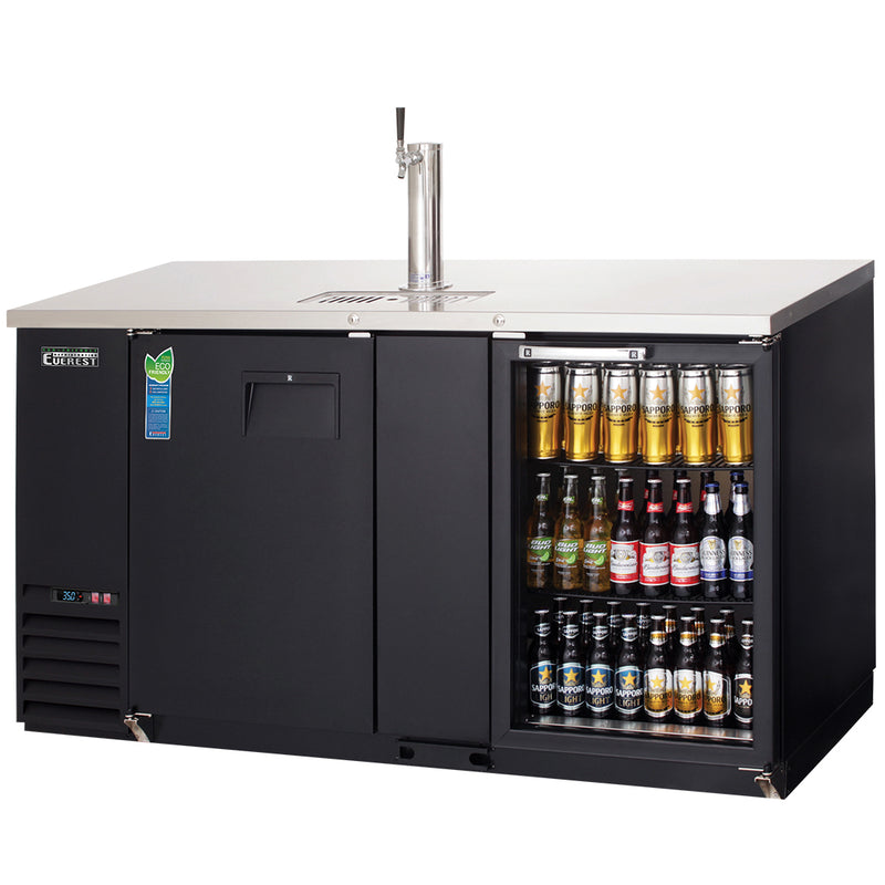 Everest Refrigeration 2 Door (1 glass) Back Bar & Beer Dispenser, 68