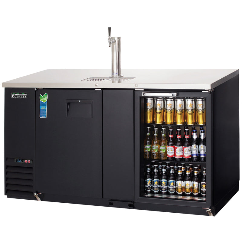 Everest Refrigeration 2 Door (1 glass) Back Bar & Beer Dispenser, 68