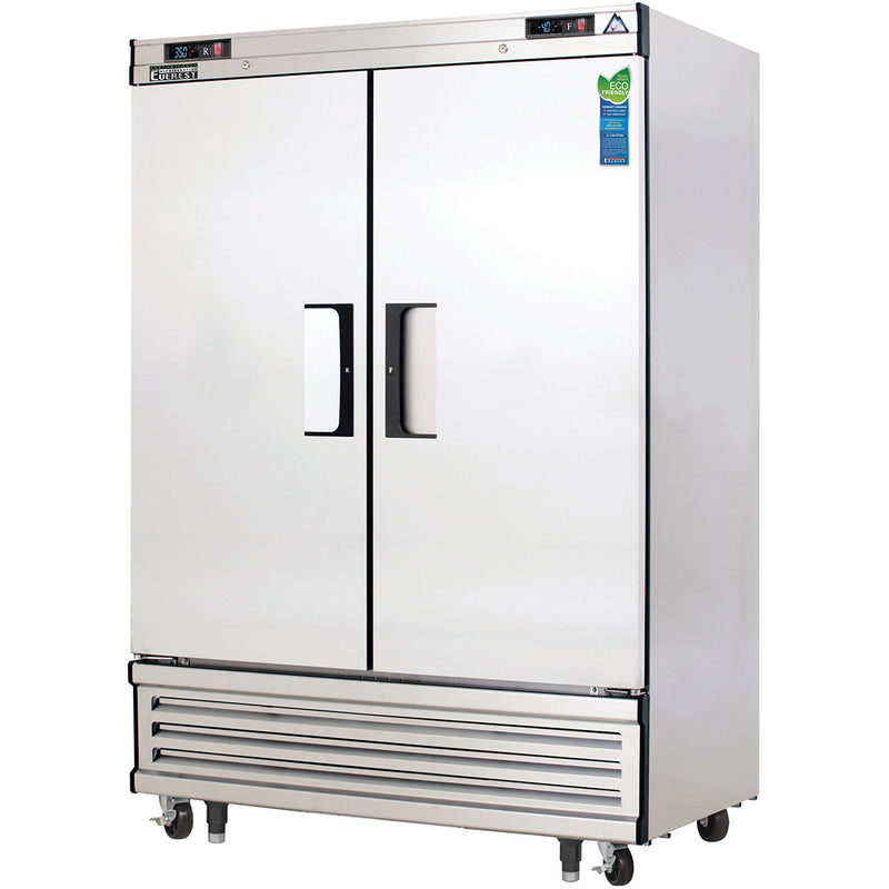 Everest Refrigeration 2 Door (1/2 Ref & 1/2 Fzr) Dual Temp, 54 1/4