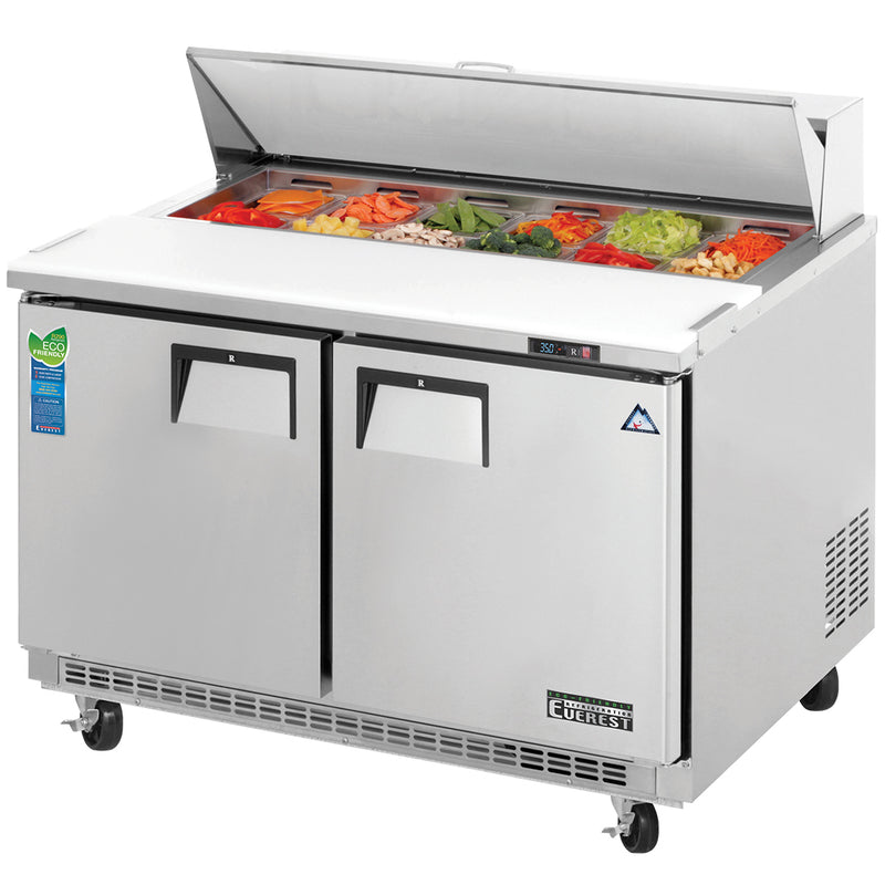 Everest Refrigeration 2 Door Sandwich Prep Table, 47 1/2