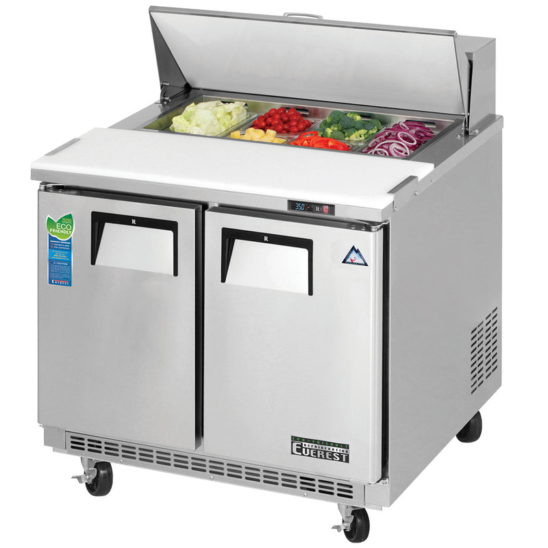 Everest Refrigeration 2 Door Sandwich Prep Table, 35 1/2