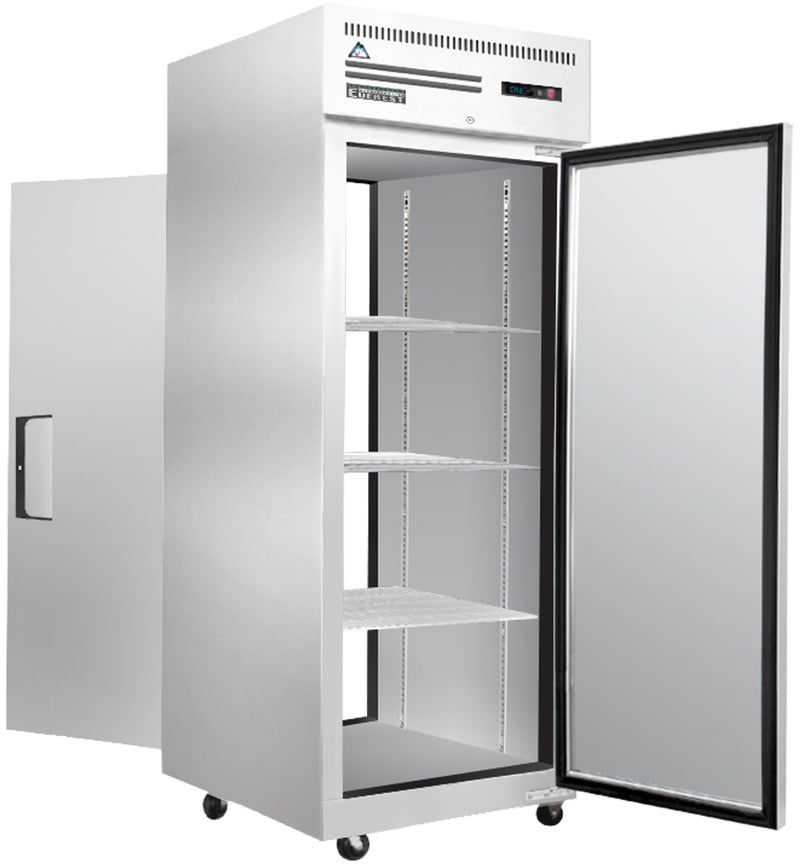 Everest Refrigeration 1 Section - 1 Front Solid Door & 1 Rear Solid Door Pass-Thru Refrigerator, 29 1/4