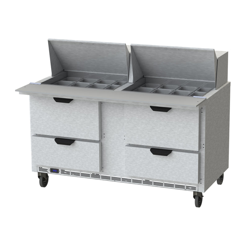 Beverage Air, SPED60HC-24M-4, Refrigerated Counter, Mega Top Sandwich / Salad Unit 