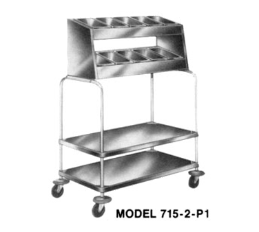 Piper Products/Servolift Eastern, 715-2-P10, Flatware & Tray Cart 