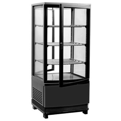 BakeMax  Refrigerated Countertop Display Case Double Door with LED Lighting BMRCD02