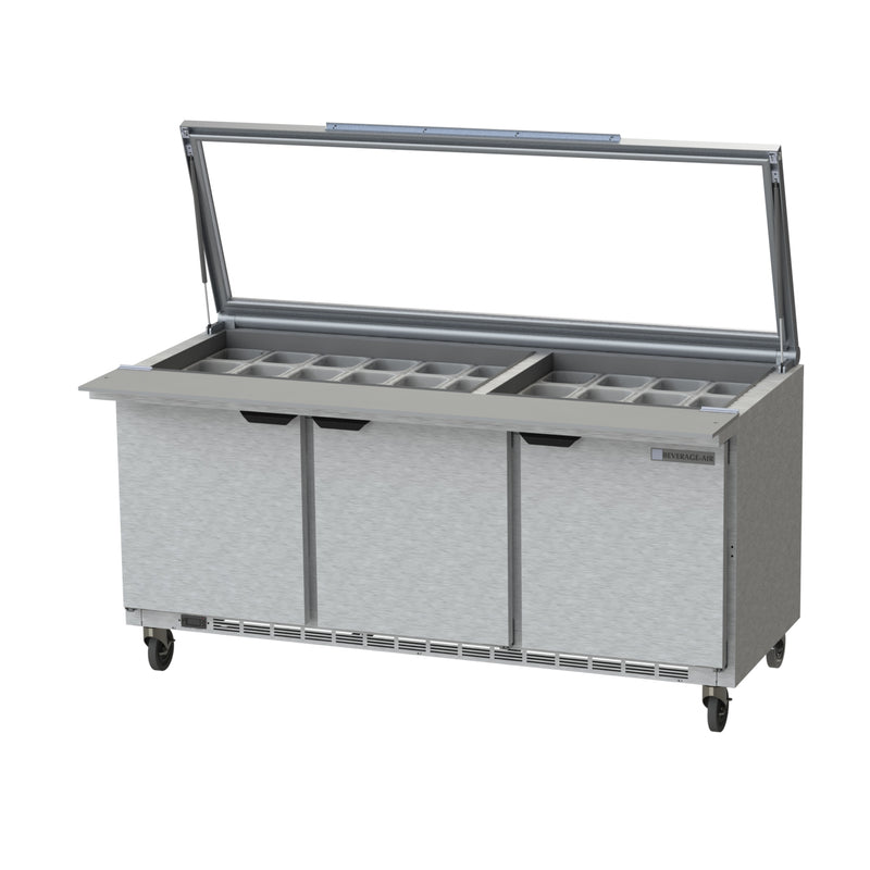 Beverage Air, SPE72HC-30M-STL, Refrigerated Counter, Mega Top Sandwich / Salad Unit 