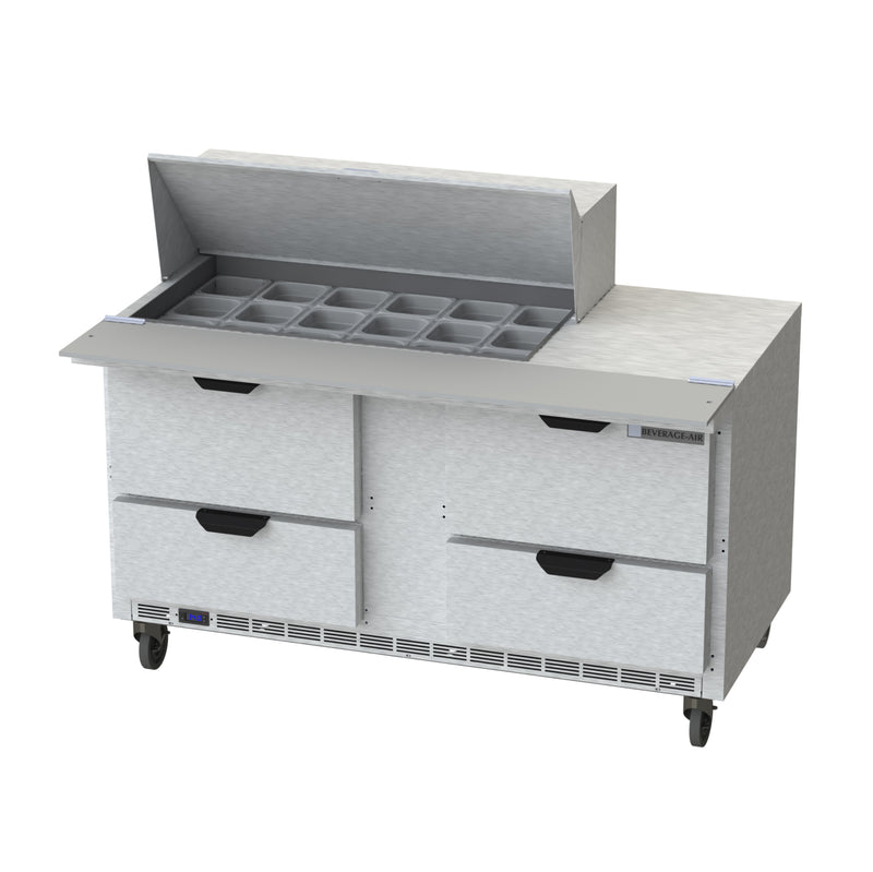 Beverage Air, SPED60HC-18M-4, Refrigerated Counter, Mega Top Sandwich / Salad Unit 