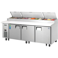 Everest Refrigeration 3 Door Pizza Prep Table, 93" EPPR3 - Quality Galore