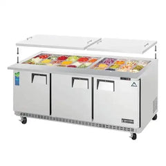 Everest Refrigeration 3 Door Open Top Prep Table, 71 1/2" (Mega Top) EOTP3 - Quality Galore