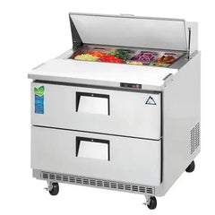 Everest Refrigeration 1 Section 2 Drawer Sandwich Prep Table, 35 1/2" EPBNSR2-D2 - Quality Galore