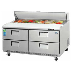 Everest Refrigeration 2 Section 4 Drawer Sandwich Prep Table, 59 1/2" EPBNWR2-D4 - Quality Galore