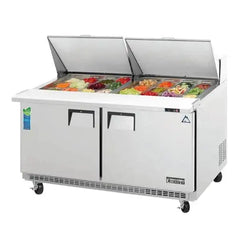 Everest Refrigeration 2 Door Sandwich Prep Table, 59 1/2" (Mega Top) EPBWR2 - Quality Galore