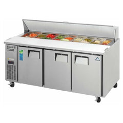 Everest Refrigeration 3 Door Sandwich Prep Table, 71 1/2" EPR3 - Quality Galore