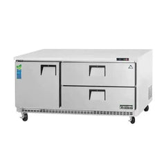 Everest Refrigeration 3 Section 2 Door & 2 Drawer Combo Pizza Prep Tables, 93" EPPR3-D2 - Quality Galore