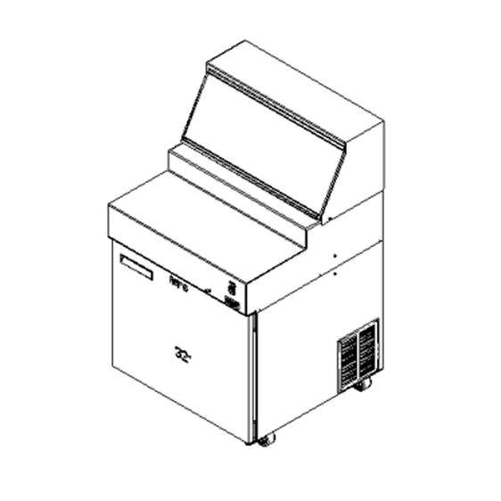 Delfield, F18RC32-FSP, Refrigerated Counter, Pizza Prep Table 