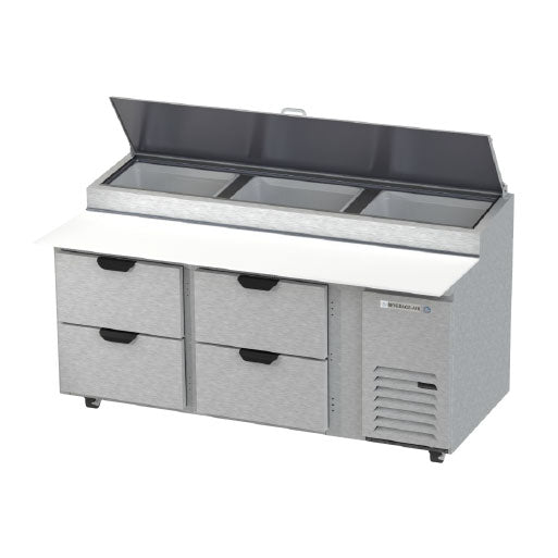 Beverage Air, DPD72HC-4, Refrigerated Counter, Pizza Prep Table 